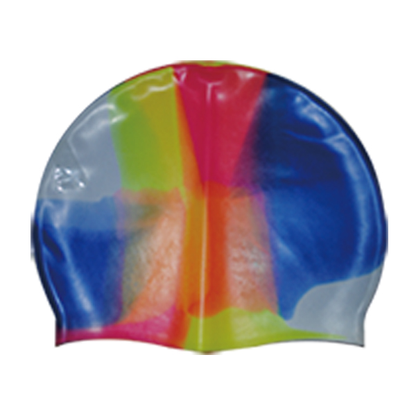  Multi-Coloured Silicone Swim Hats Unisex One Size Fits Most Indoor And Outdoor Swimming 