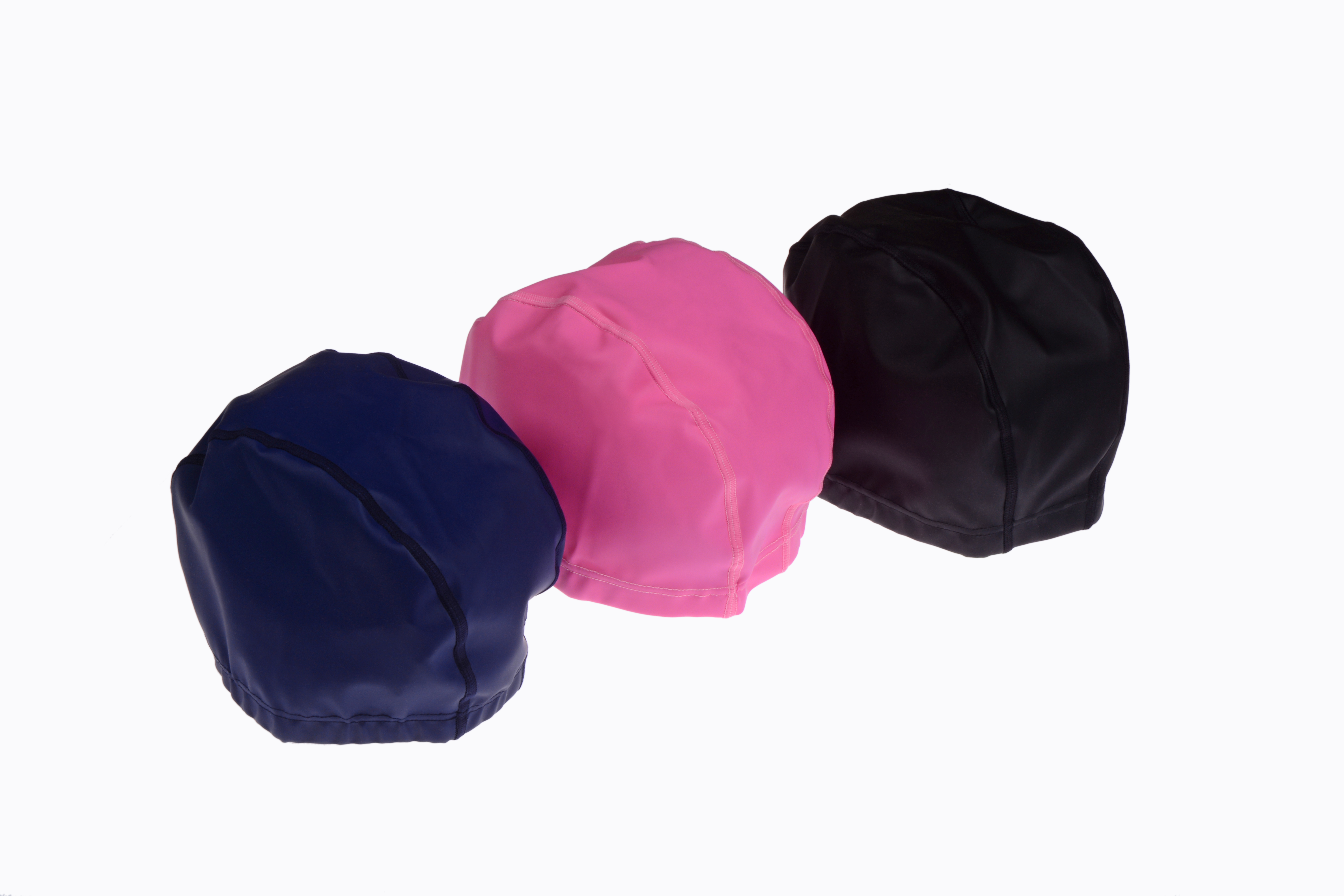 Highly Elastic And Waterproof Silicone Coated Swim Cap Wide Edge Pure Color Or Printing Colors