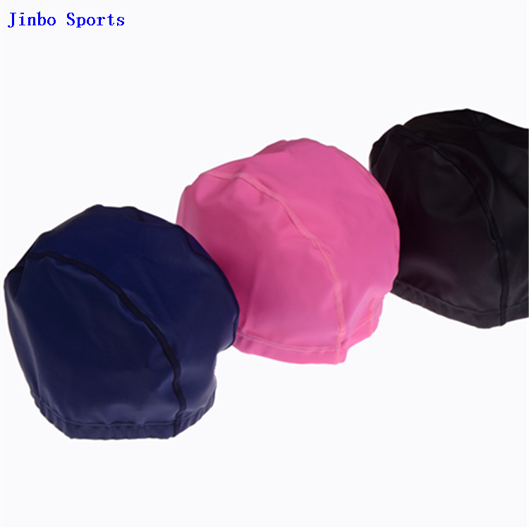 Wholesale Silicone Coated Swim Cap Waterproof And Comfortable solid color or printed color