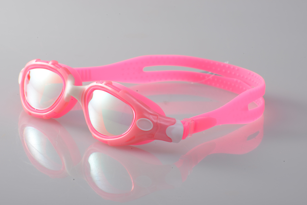 Rainbow Coating Anti-water Anti-fog UV Protection One piece Wholesale JB7110DM Swim Goggles custom color and package
