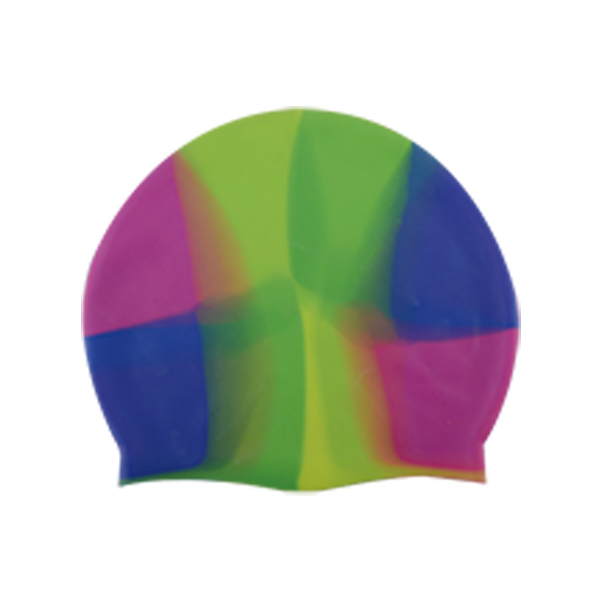  Multi-Coloured Silicone Swim Hats Unisex One Size Fits Most Indoor And Outdoor Swimming 